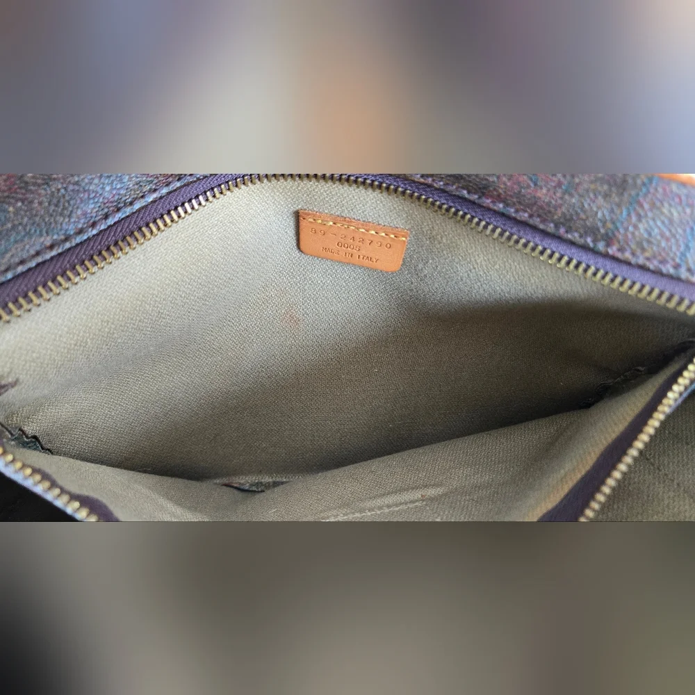 ETRO MILANO Paisley Coated Canvas Vachetta Leather Boston Travel Bag w/ COA